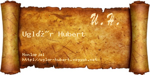 Uglár Hubert névjegykártya